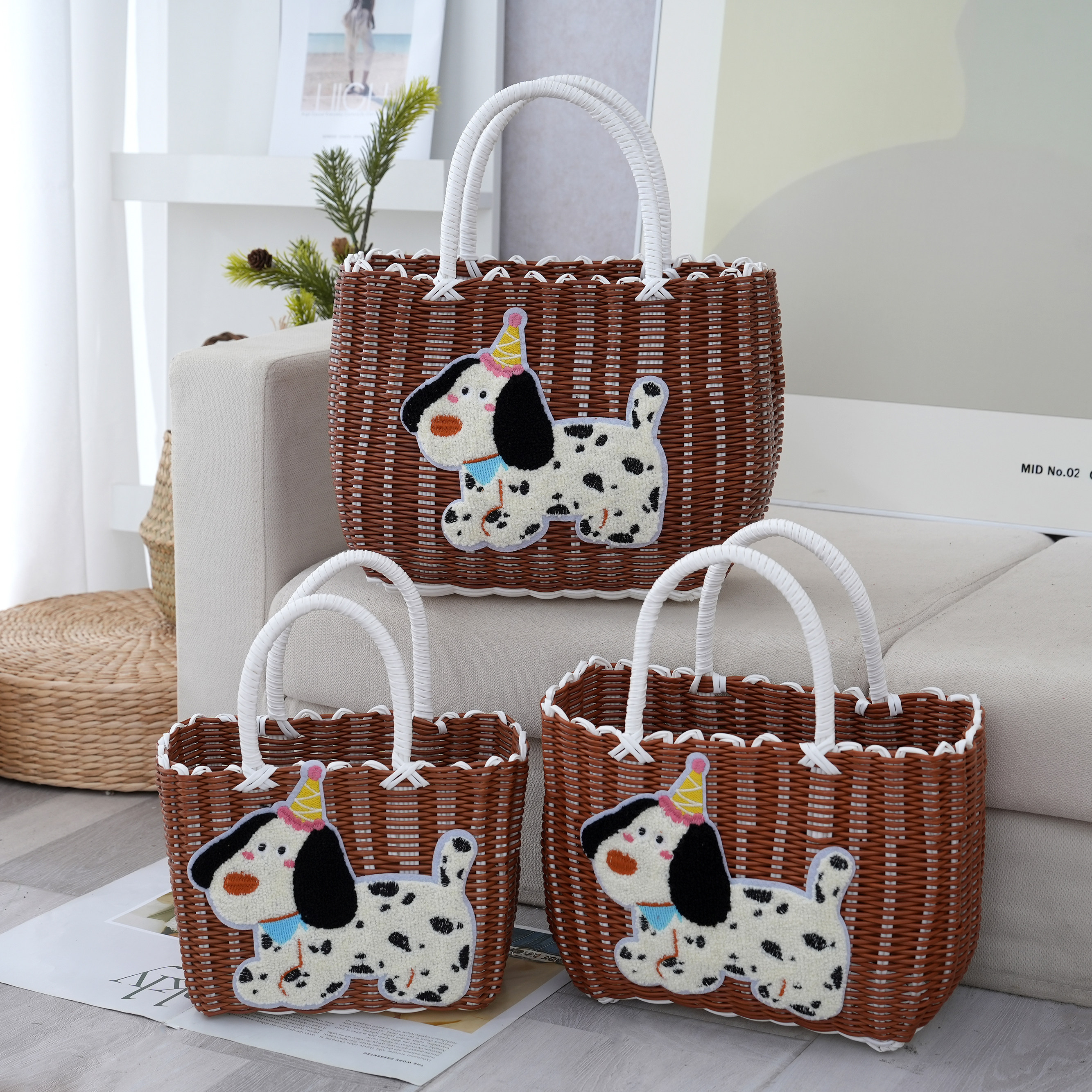 手提菜篮子买菜篮大容量仿藤编织购物篮野餐篮子洗澡篮浴筐草包包,收纳整理,购物篮,淘宝优惠券,粉丝福利购,淘宝优惠卷