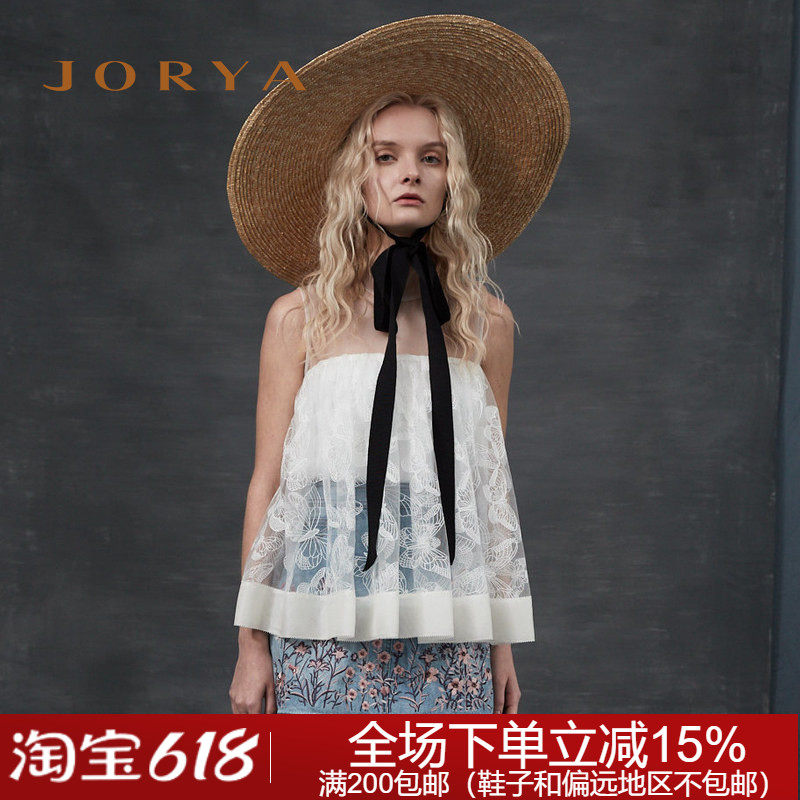 专柜正品19春夏镂空蕾丝L1202702卓雅针织上衣3680元