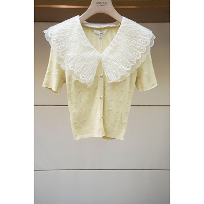 专柜正品春夏时尚V领ECRDBA75卡洛琳针织衫1480元