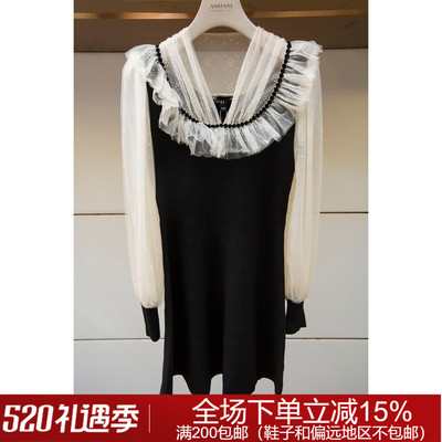 专柜正品秋冬时尚成熟P066S010艾薇针织连衣裙2380元