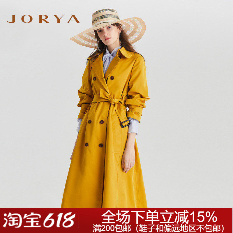 专柜正品JORYA卓雅2020春季女风衣M1002201吊牌价5980