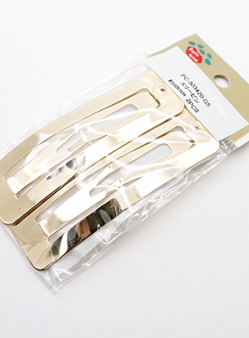 金色长方型弹片夹日本PARTSCLUB手工饰品DIY发饰材料制作配件