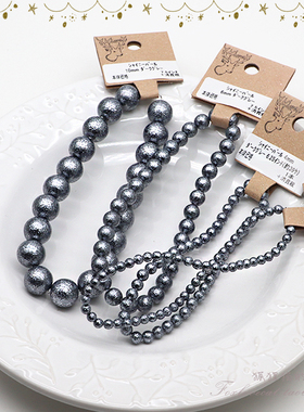 日本贵和制作所kiwa深灰色树脂珠现货饰品配件手工diy制作材料