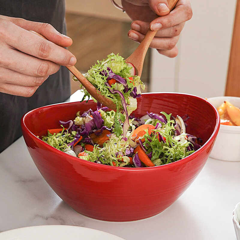 陶瓷沙拉碗8.5英寸家用大号汤面碗网红ins风高颜值果碗韩式拌饭碗,餐饮具,碗,淘宝优惠券,粉丝福利购,淘宝优惠卷