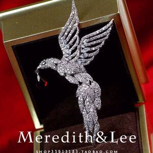 Meredith&Lee意大利设计飞鸟动物系百搭气质优雅高端锆石胸针胸花