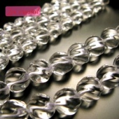 天然巴西白水晶S珠扭珠圆珠diy手链项链材料半成品