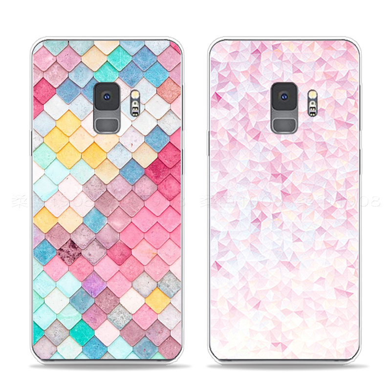 ÈýÐÇS9/S9+/plusÊÖ»ú¿ÇÈí¹è½ºÅ®¿îÈÕº«¸¡µñÎÄÒÕÇåзÛÉ«²ÊÉ«Áâ¸ñ