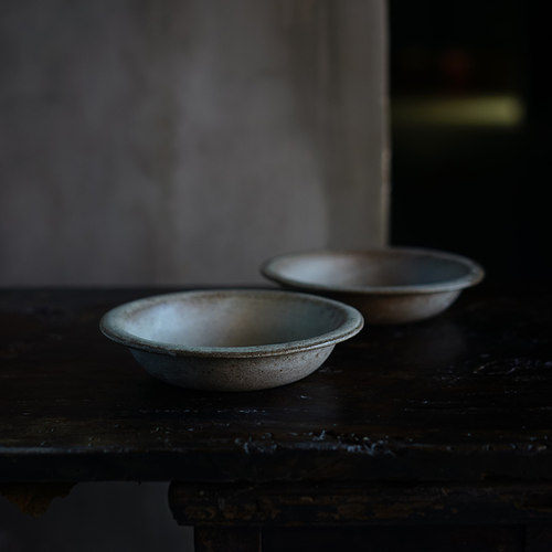 禾下|灰釉翻口盘手作餐盘