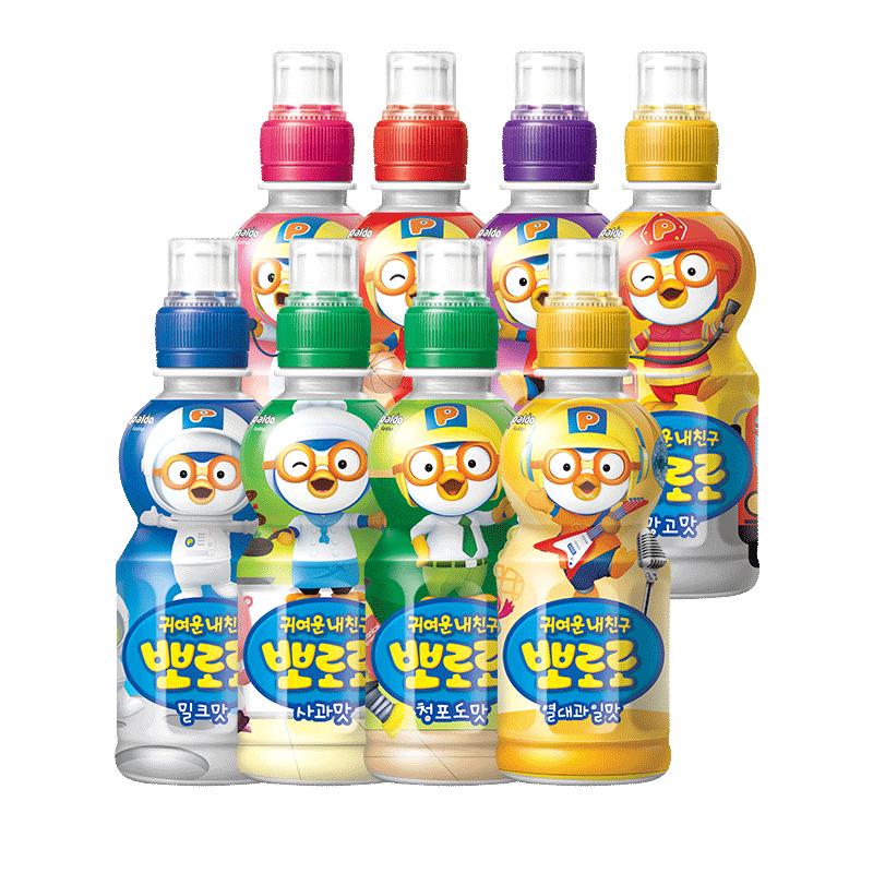 韩国进口啵乐乐多口味饮料