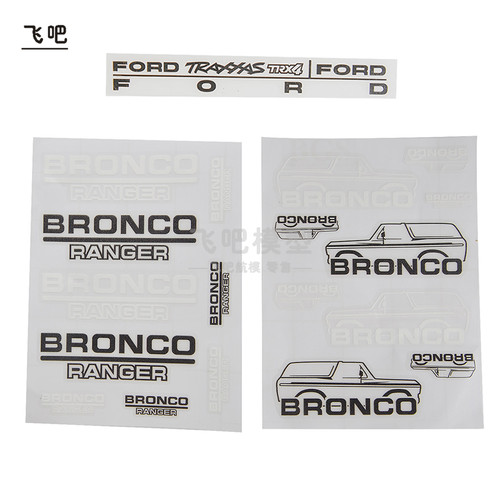 仿真攀爬车贴纸 TRX-4 福特 bronco 车身贴纸（透明防水版本）
