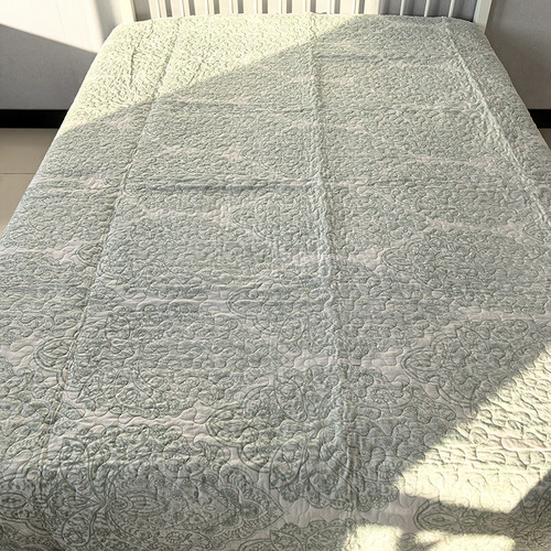 仅3件！特价外贸纯棉绗缝床盖四季通用欧式复古全棉夹棉床单处理