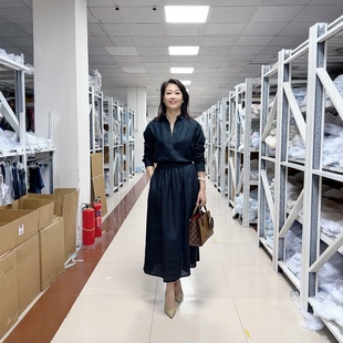 出口日单经典百搭纯汉麻波点半身裙A字版高腰休闲款女士长裙