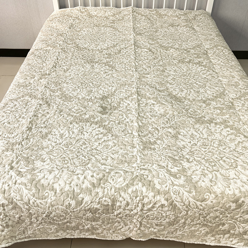 库存尾货特价双面可用欧式家居风全棉夹棉床单复古风纯棉绗缝床盖