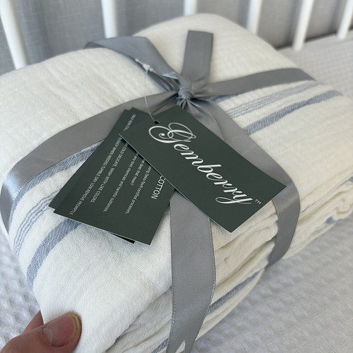 外贸出口100%全棉色织超柔软透气盖毯单人双人纯棉双层纱盖毯浴巾