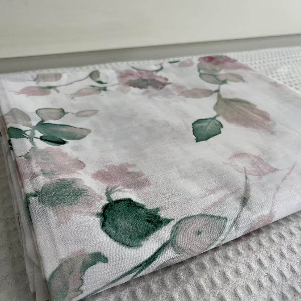 外贸尾料100%纯棉竹节棉床单单件230*250双人出口全棉睡单