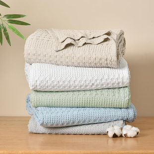 出口外单大牛货 凉感竹棉毯子盖毯空调毯子柔软透气凉爽床单 夏季