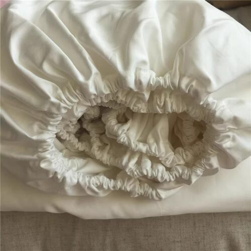 外贸60支纯棉缎纹床笠