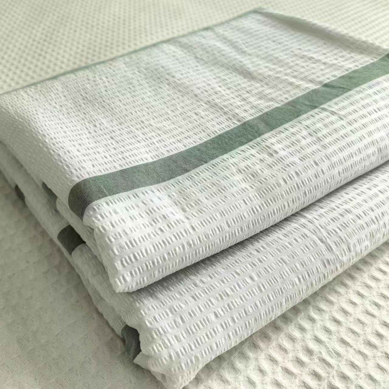 外贸尾单工艺色织布纯棉床单