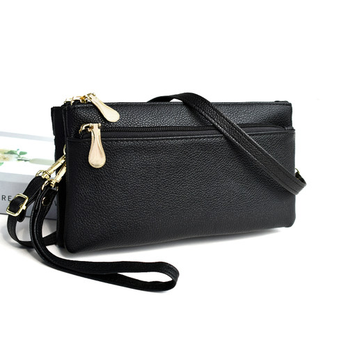 拾悦休闲双层拉链斜挎包