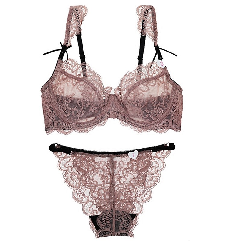 大胸显小大号胸罩e杯大码内衣女的聚拢超薄性感薄款文胸bra套装