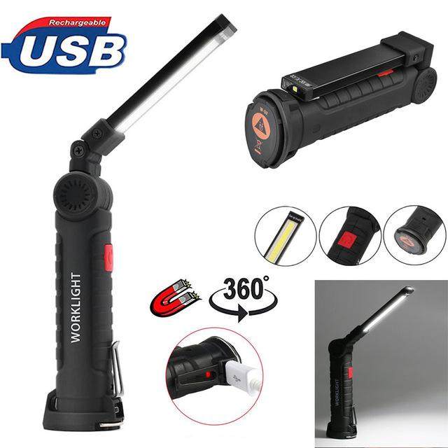 带磁铁可折叠LED检修灯USB充电COB工作灯户外照明手电筒维修灯,汽车零部件/养护/美容/维保,应急灯/维修灯,淘宝优惠券,粉丝福利购,淘宝优惠卷