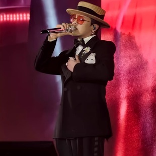 权志龙GD2025演唱会同款黑色绅士韩版休闲西服礼服马甲三件套