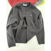 小王家3820冬季 毛衣外套 胖mm慵懒风刺绣小马针织开衫 韩版 宽松大码