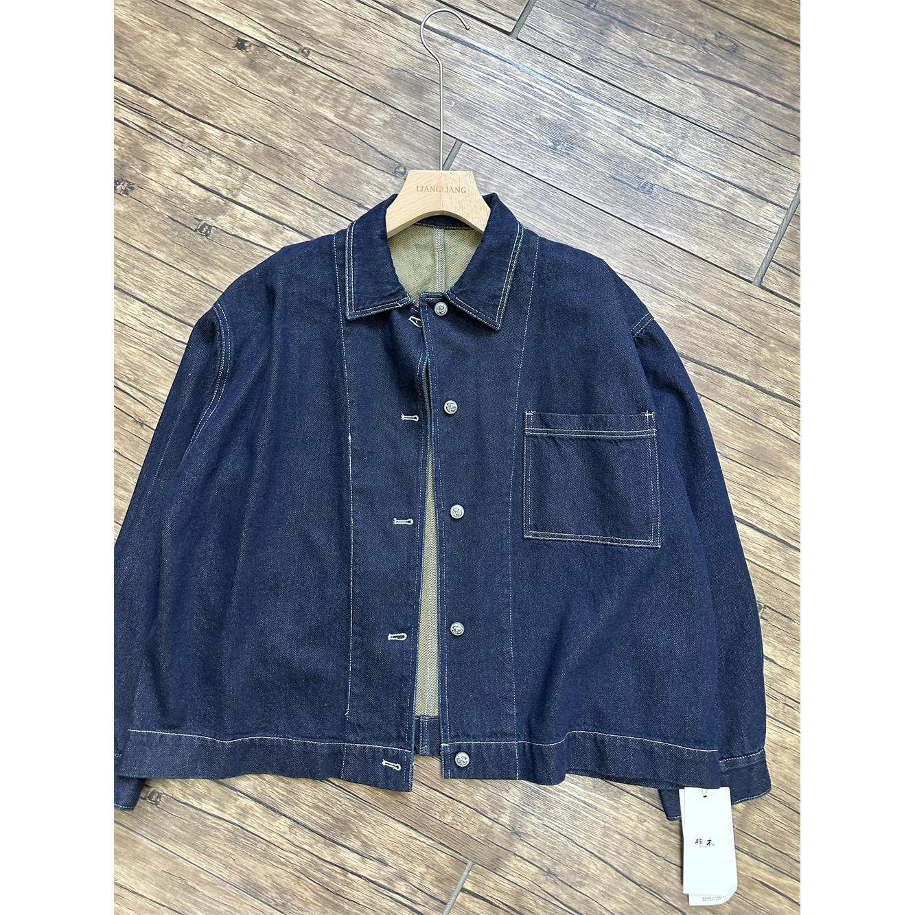 非本休闲复古工装风百搭牛仔外套