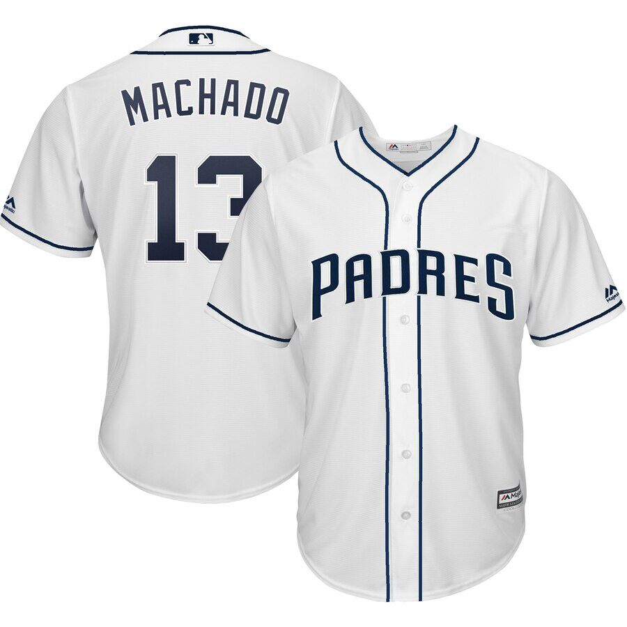 맞춤형 야구 리그 PADRES SAN DIEGO PADRES MACHADO MACHADO 저지 야구 셔츠