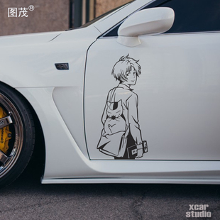 经典日漫夏目友人帐贴纸拉花改装车贴汽车贴纸车门侧身版防水防晒