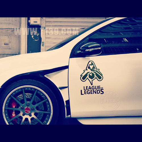 英雄联盟lol贴纸 反光汽车贴 league of legends流行游戏改装拉花