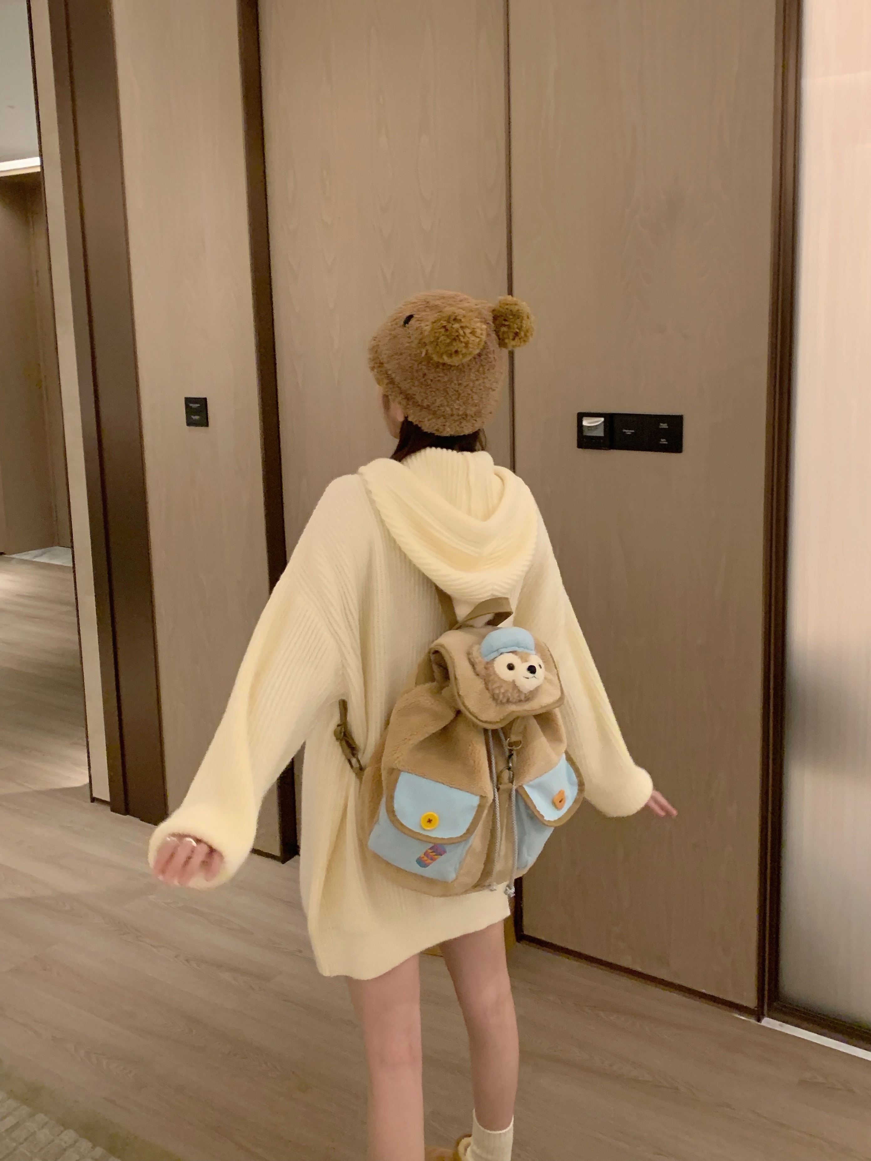 FF BLUE 长/短款抱抱熊坑条毛球连帽毛衣裙连衣裙可爱慵懒针织衫,女装/女士精品,毛针织衫,淘宝优惠券,粉丝福利购,淘宝优惠卷