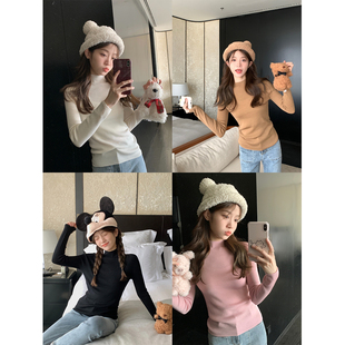 BLUE 打底衫 雨复为晴 保暖修身 百分百羊毛4色针织衫