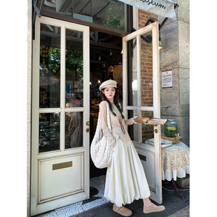 百搭舒适蓬蓬花苞长裙设计感宽松遮肉半身裙女 野生桔梗 BLUE