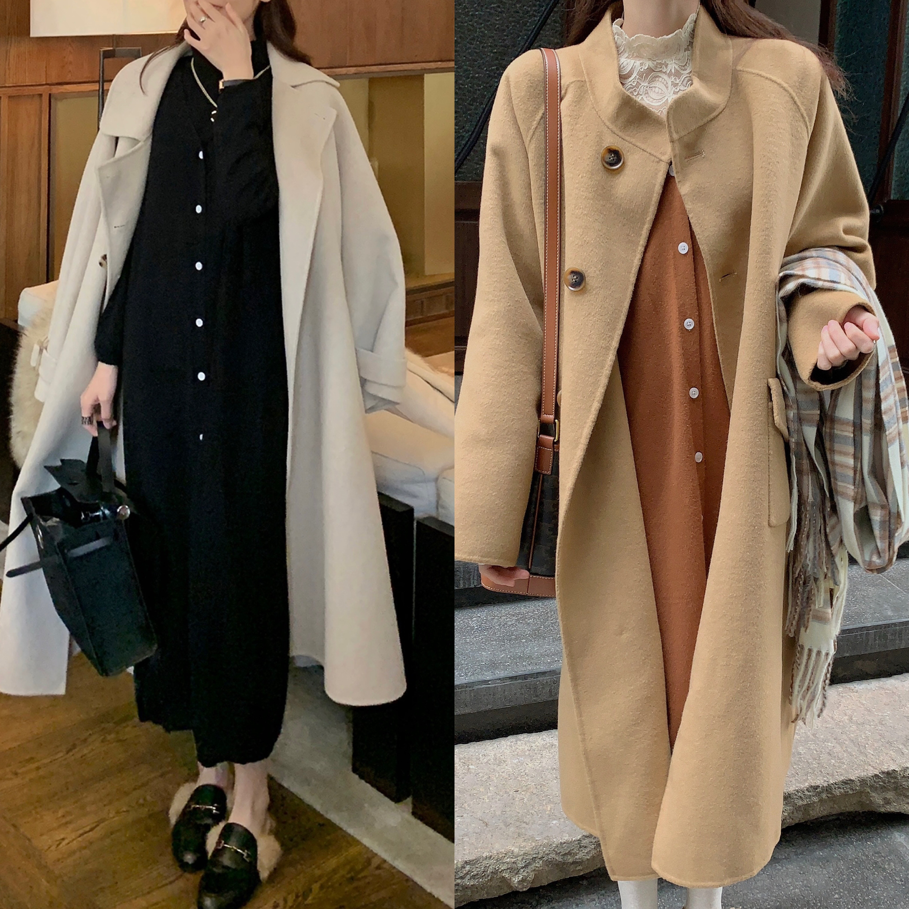 颜色绝美秋冬内搭针织连衣裙