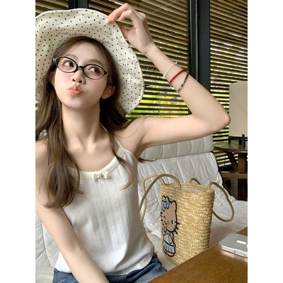 FFBLUE蕾丝花边蝴蝶结小吊带