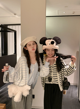 FF BLUE 奶油甜杏 三色羊毛短款针织背心马甲温柔气质开衫套装女