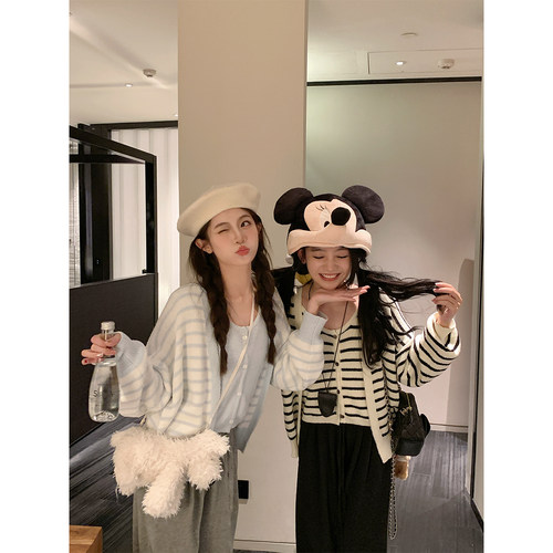 FFBLUE三色针织马甲开衫