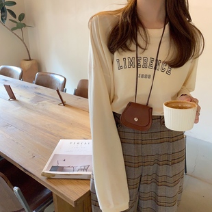 饭小队 有厚度宽松显瘦纯棉圆领字母tee 獨家设计内搭精灵