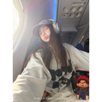 FFBLUE28棉爱心数码印花T恤