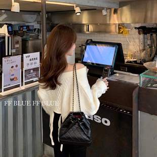 FF BLUE 吸引力法则 纯欲风两穿麻花飘带毛衣 2色