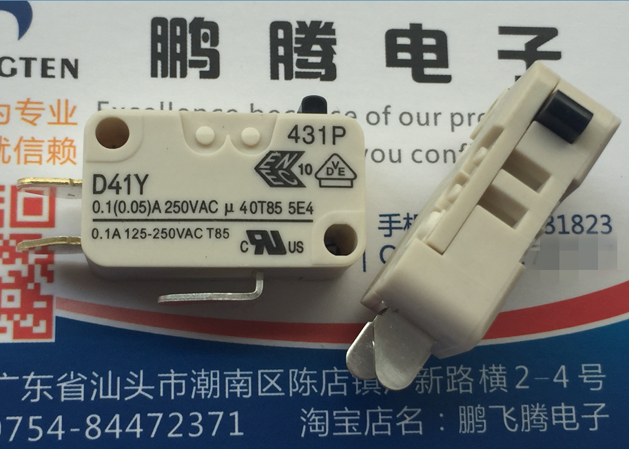原装德国CHERRY D41Y 小电流0.1A微动开关 行程限位轻触复位开关 点触开关 超高质量，超高寿命，超高精密 镀银触点 寿命长达1000万次 有详细资料尺寸图