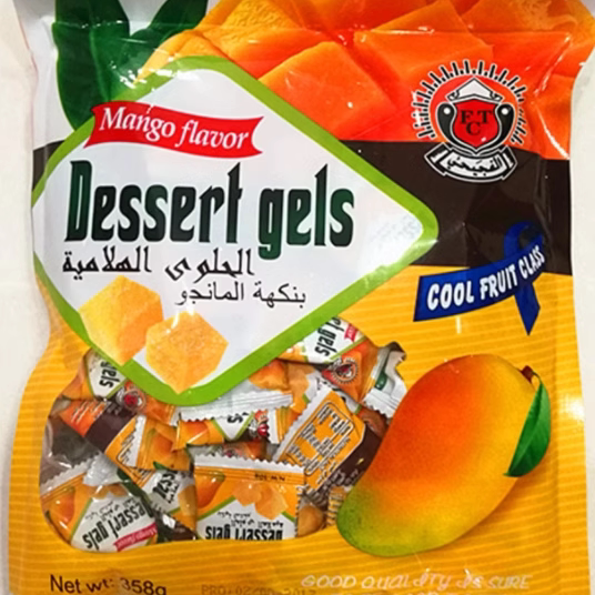 越南芒果糖 Q软糖358g/袋 水果汁芒果软糖美味休闲水果糖零食包邮