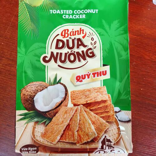 越南特产椰子味烤饼banh dua nuong椰子饼干225g香脆酥脆点心茶点