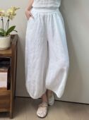 百搭宽松简约大气休闲九分裤 女时尚 高品质灯笼裤 汉麻2026新款