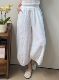 百搭宽松简约大气休闲九分裤 女时尚 高品质灯笼裤 汉麻2026新款
