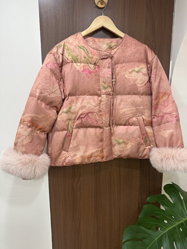 国风羽绒服宽松短款鸭绒加厚保暖外套冬季2028新款真狐狸毛新中式