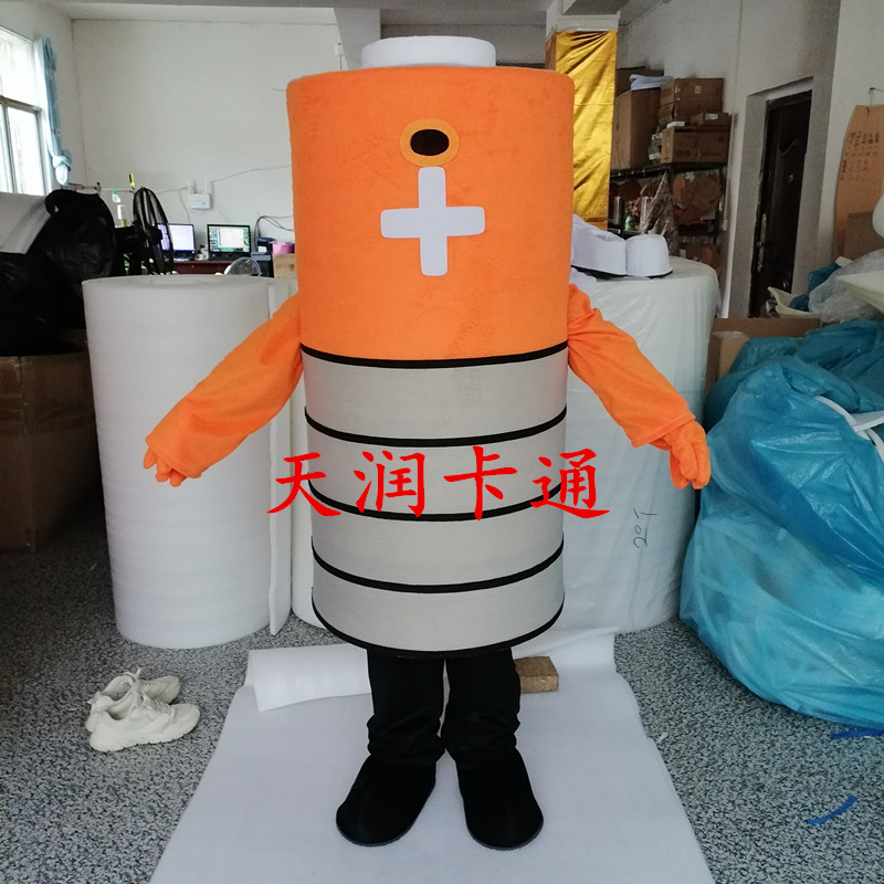定制电池卡通人偶服装露脸易拉罐人穿行走玩偶动漫人物头套纸巾盒