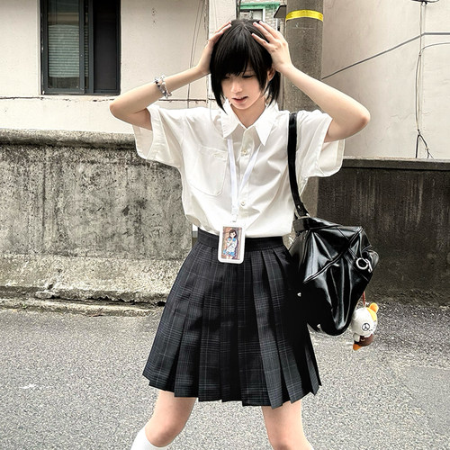 泰式衬衫日系短袖新款JK衬衣