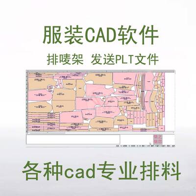 各种服装CAD图打版 推板 1比5结构图 cad排唛架排料 plt文件打印